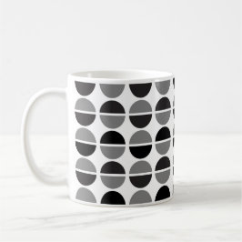 Black Grey White Polka Dots Mok voor koffie en the