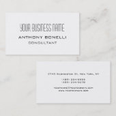 Black Grey & White Simple Charming Visitekaartje (Voorkant / Achterkant)