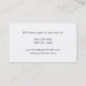 Black Grey & White Simple Charming Visitekaartje (Achterkant)