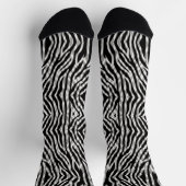 Black Grey Zebra Stripe Double Exposed Sokken (Top)