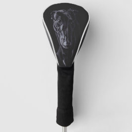 Black Greyhound Dog Art Golf Driver Hoesje Golfheadcover