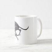 Black Greyhound Dog Art Mok (Voorkant rechts)