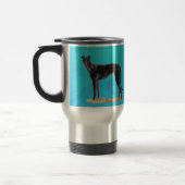 Black Greyhound Dog Art Travel Mug Reisbeker (Links)