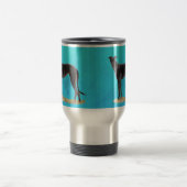 Black Greyhound Dog Art Travel Mug Reisbeker (Center)