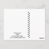 Black Greyhound Original Dog Art Briefkaart (Achterkant)