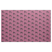 Black Greyhound Silhouette Dog Art Fabric Stof (Fat Quarter)