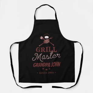 Black Grill Master Opa Gepersonaliseerd Schort