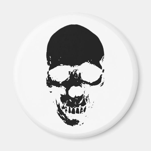 Black Grim Reaper Skull Magneet (Voorkant)