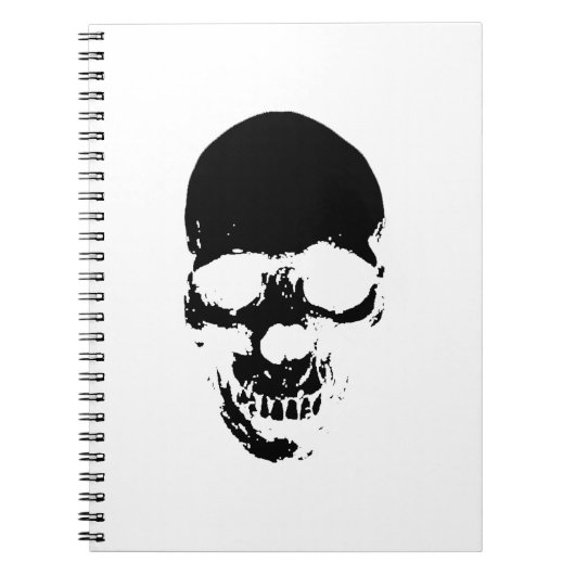 Black Grim Reaper Skull Notitieboek (Voorkant)