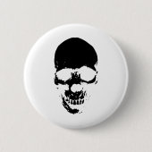 Black Grim Reaper Skull Ronde Button 5,7 Cm (Voorkant)
