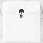 Black Grim Reaper Skull Ronde Sticker (Tas)
