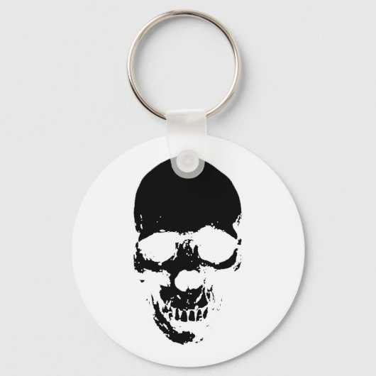 Black Grim Reaper Skull Sleutelhanger (Voorkant)