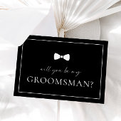 Black Groomsman Proposal Kaart