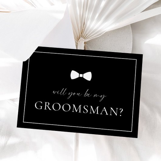 Black Groomsman Proposal Kaart