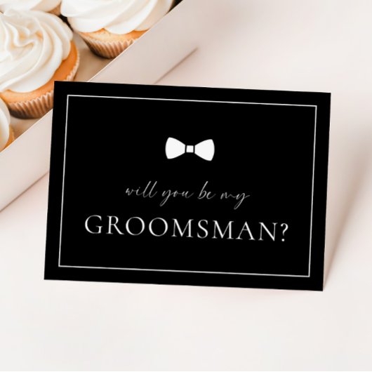 Black Groomsman Proposal Kaart