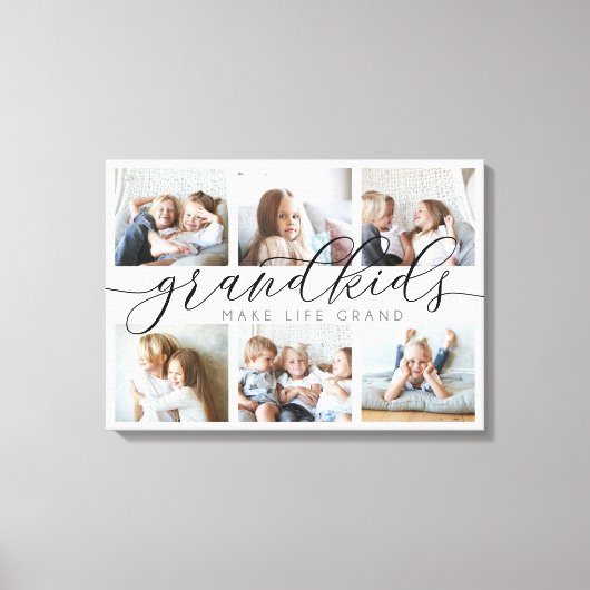 Black | Grootkinderen maken foto's van het leven Canvas Afdruk (Voorkant)