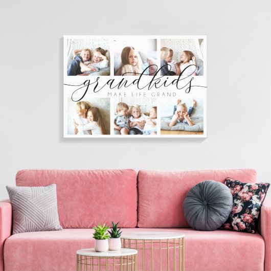 Black | Grootkinderen maken foto's van het leven Canvas Afdruk (Insitu (Woonkamer))