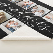 Black | Grootkinderen maken foto's van het leven Sherpa Deken (3/4)