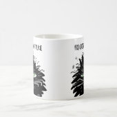 Black Grumpy Cat No Coffee No Talkie Funny Koffiemok (Center)