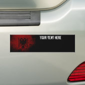 Black Grunge Albanië vlag Bumpersticker (Op auto)