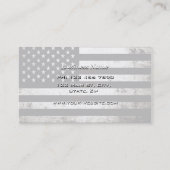 Black Grunge American Flag 2 Visitekaartje (Achterkant)