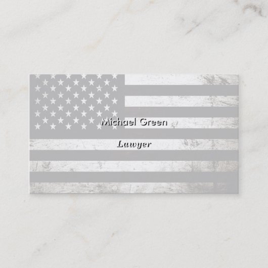 Black Grunge American Flag 2 Visitekaartje (Voorkant)