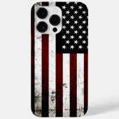 Black Grunge American Flag Case-Mate iPhone Case (Achterkant)