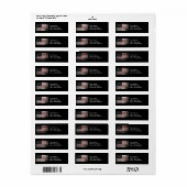 Black Grunge American Flag Etiket (Full Sheet)