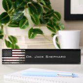 Black Grunge American Flag Naambordje