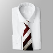 Black Grunge American Flag Stropdas (Gebonden)