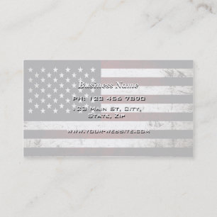 Black Grunge American Flag Visitekaartje