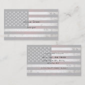 Black Grunge American Flag Visitekaartje (Voorkant / Achterkant)