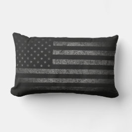  Black Grunge Amerikaanse vlag Buitenkussen