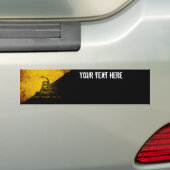 Black Grunge Anarcho Gadsden Flag Bumpersticker (Op auto)