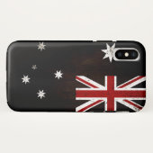 Black Grunge Australia Flag 2 Case-Mate iPhone Case (Achterkant (horizontaal))
