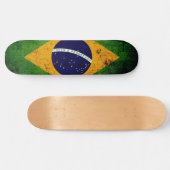 Black Grunge Braziliaanse vlag Persoonlijk Skateboard (Horizontaal)