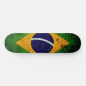 Black Grunge Braziliaanse vlag Persoonlijk Skateboard (Horizontaal)