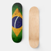 Black Grunge Braziliaanse vlag Persoonlijk Skateboard (Voorkant)