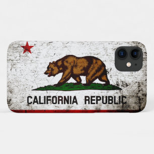 Black Grunge California State Flag Case-Mate iPhone Case