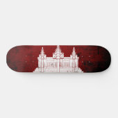 Black Grunge Cambodia Flag Skateboard (Horizontaal)