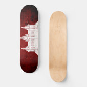 Black Grunge Cambodia Flag Skateboard (Voorkant)