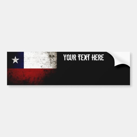 Black Grunge Chili vlag Bumpersticker (Voorkant)
