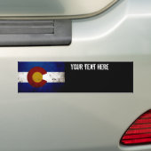Black Grunge Colorado State Flag Bumpersticker (Op auto)