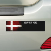 Black Grunge Denmark Flag Bumpersticker (Op auto)