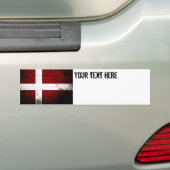 Black Grunge Denmark Flag Bumpersticker (Op auto)