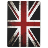 Black Grunge England Flag 3 Klembord (Achterkant)