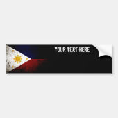 Black Grunge Filippijnse vlag Bumpersticker (Voorkant)