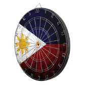 Black Grunge Filippijnse vlag Dartbord (Voorkant Rechts)