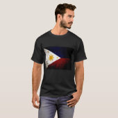 Black Grunge Filippijnse vlag T-shirt (Voorkant volledig)