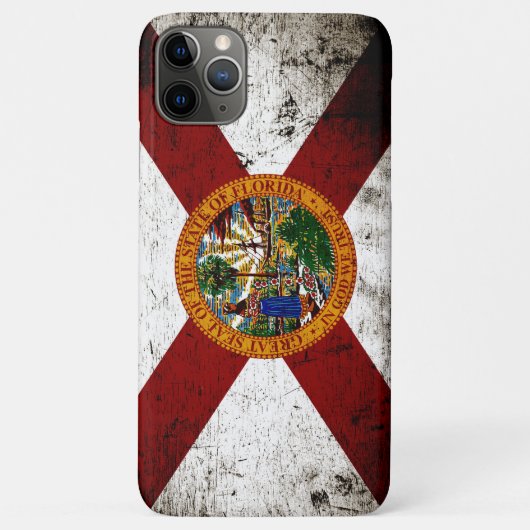 Black Grunge Florida State Flag Case-Mate iPhone Case (Achterkant)